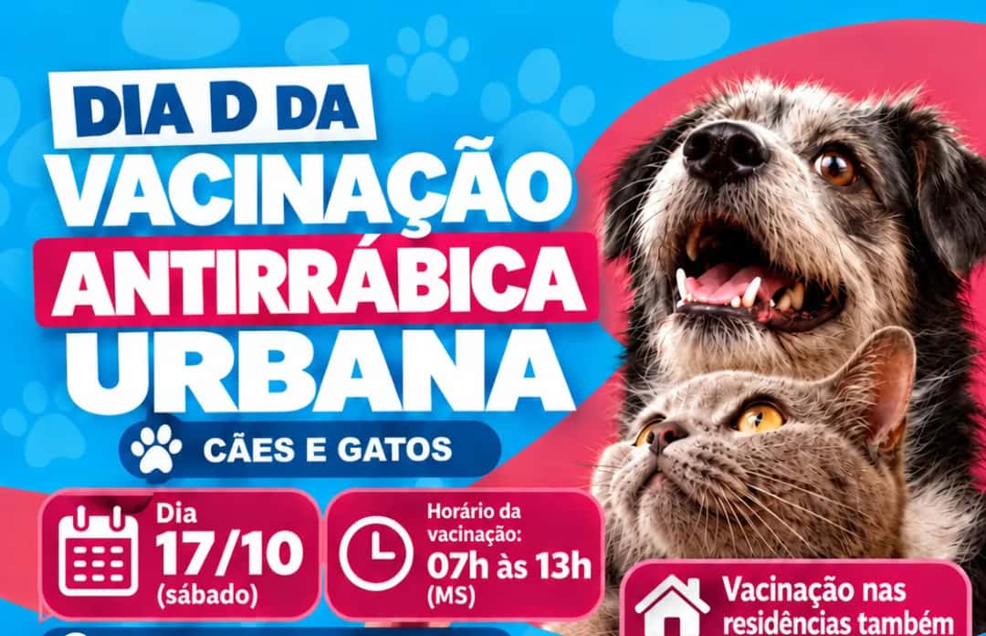Cassilândia promove Dia D de vacinação antirrábica em seis pontos neste sábado